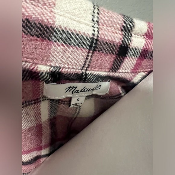 MADEWELL Classic Ex-Boyfriend Shirt in Plaid size S - Picture 6 of 11